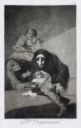 Appraisal: AFTER GOYA PLATE THE SHAMEFACED ONE FROM LOS CAPRICHOS Etching