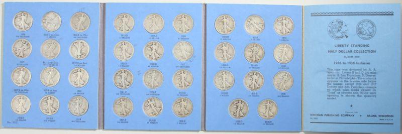 Appraisal: Walking Liberty Half Dollar Set - AG - VF includes