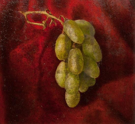 Appraisal: American School th century Folk Art Still Life of Grapes