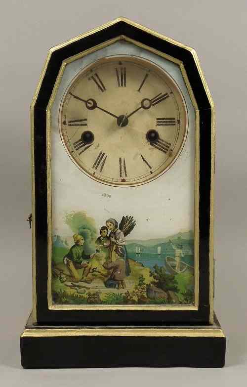 Appraisal: A th Century American mantel clock the ins diameter metal