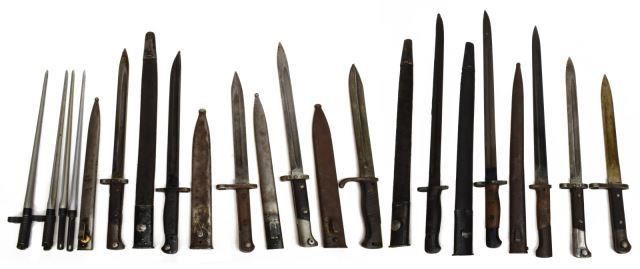 Appraisal: lot of Military bayonets including British Model bayonets with scabbards