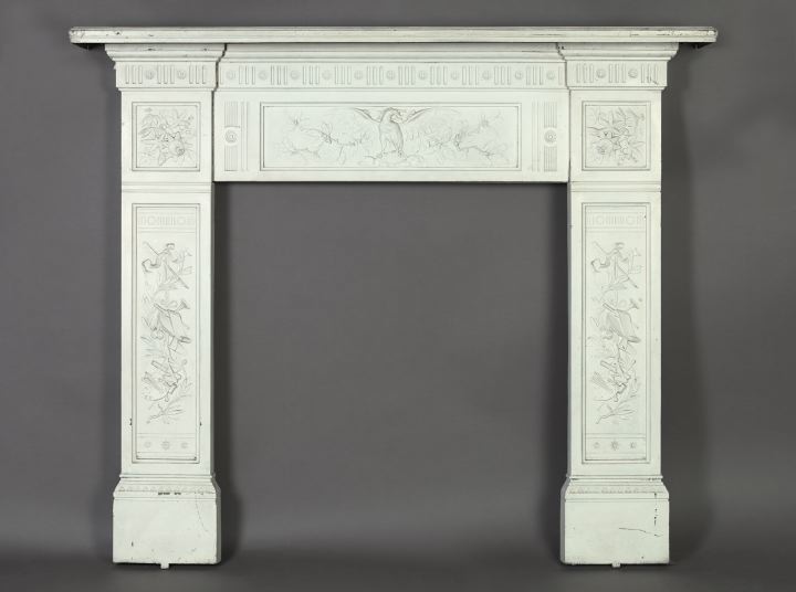 Appraisal: Victorian Aesthetic Movement Cast-Iron Fireplace Surround late th century of