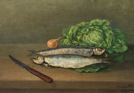 Appraisal: BODDEUST Joseph Dutch th C Still life of fish OIL