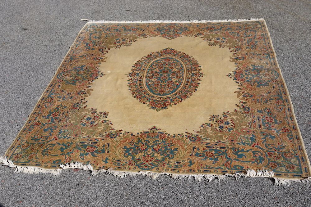 Appraisal: Vintage And Finely Hand Woven Kirman Carpet From a Hartsdale