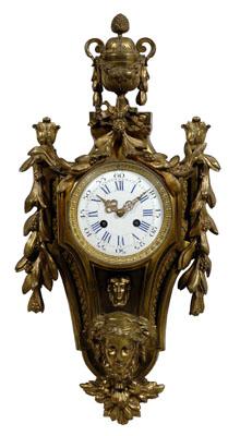 Appraisal: Louis XV style bronze dore clock urn finial above descending