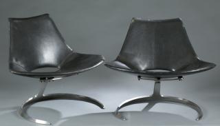 Appraisal: Fabricius and Kastholm Scimitar chairs A set of five Fabricius