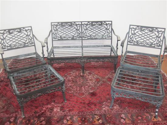 Appraisal: SIX PIECE ALUMINUM PATIO SET