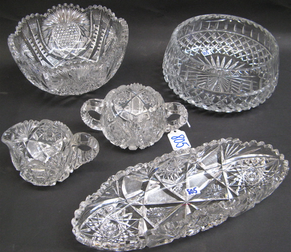 Appraisal: COLLECTION OF PIECES OF AMERICAN CUT CRYSTAL a berry bowl