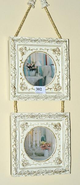 Appraisal: TWO FRAMED MINIATURE PRINTS