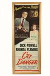 Appraisal: AMERICAN MOVIE LOBBY POSTER - 'Cry Danger' starring Dick Powell