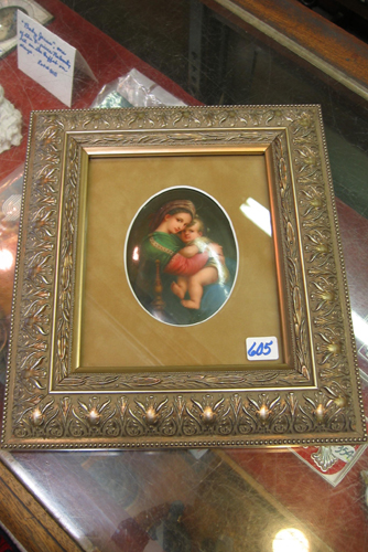 Appraisal: A BERLIN K P M OVAL PORCELAIN PLAQUE of Madonna