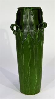 Appraisal: Kevin Hicks Ephraim Faience Pottery Vase WISCONSIN TH CENTURY A