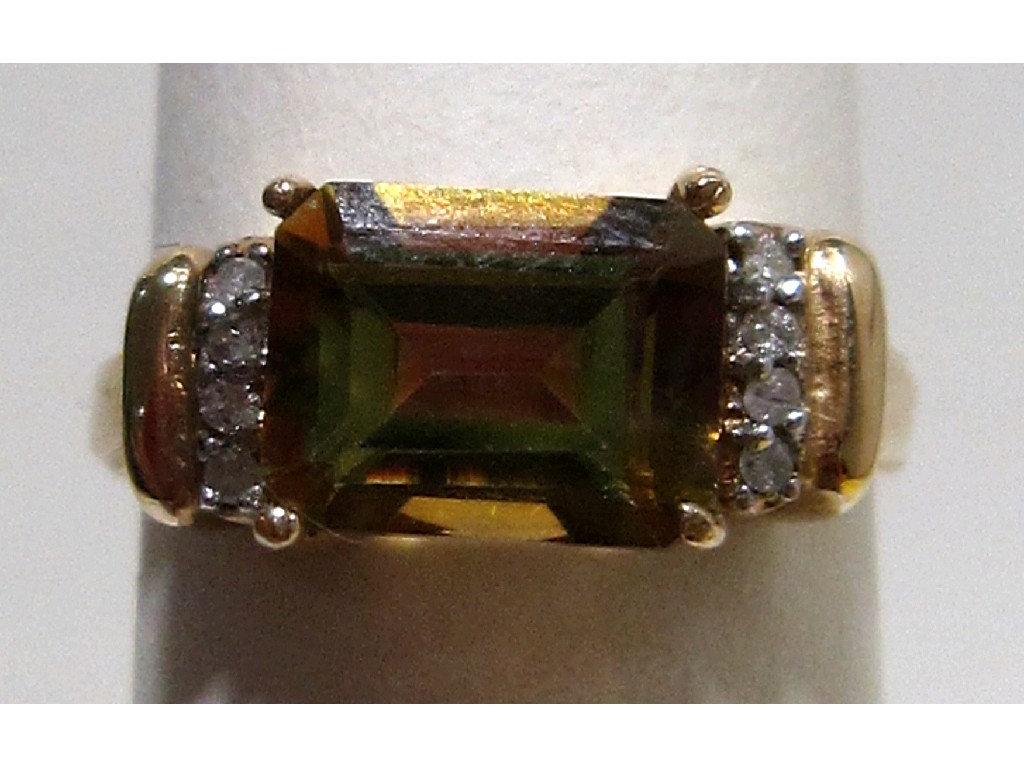 Appraisal: Ten carat gold diamond and gem set dress ring