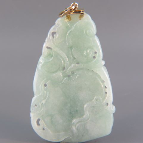 Appraisal: Jade Pendant Chinese carved serpent decor k bale