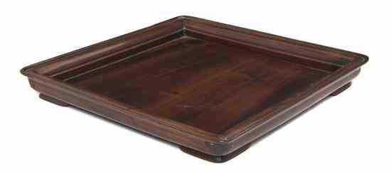 Appraisal: A Hardwood Scholar's Tray of squared form with rounded edge