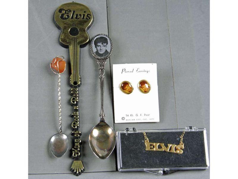 Appraisal: Lot of Elvis Presley Souvenirs and Miscellaneou Description Includes Elvis