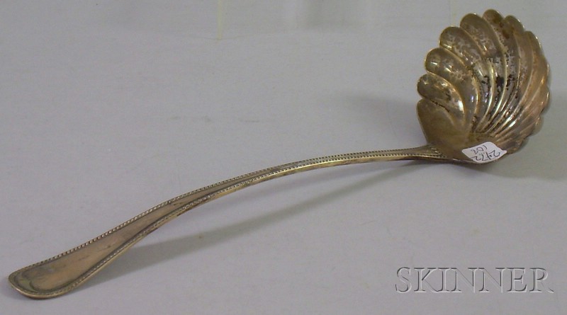 Appraisal: Alvin Sterling Silver Ladle with lobed bowl and beaded edge