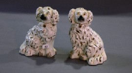 Appraisal: A pair of Staffordshire spaniels cmh