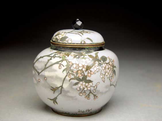 Appraisal: ANTIQUE JAPANESE CLOISONN JAR Very attractive and finely detailed antique