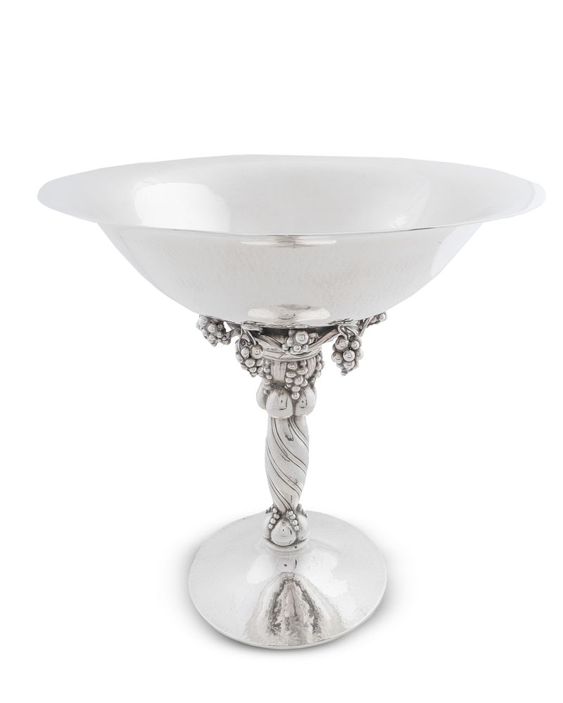 Appraisal: A Georg Jensen Large Silver Compote Height inches A Georg