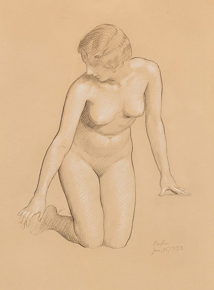 Appraisal: William McGregor Paxton Female Nude Drawing William McGregor Paxton American