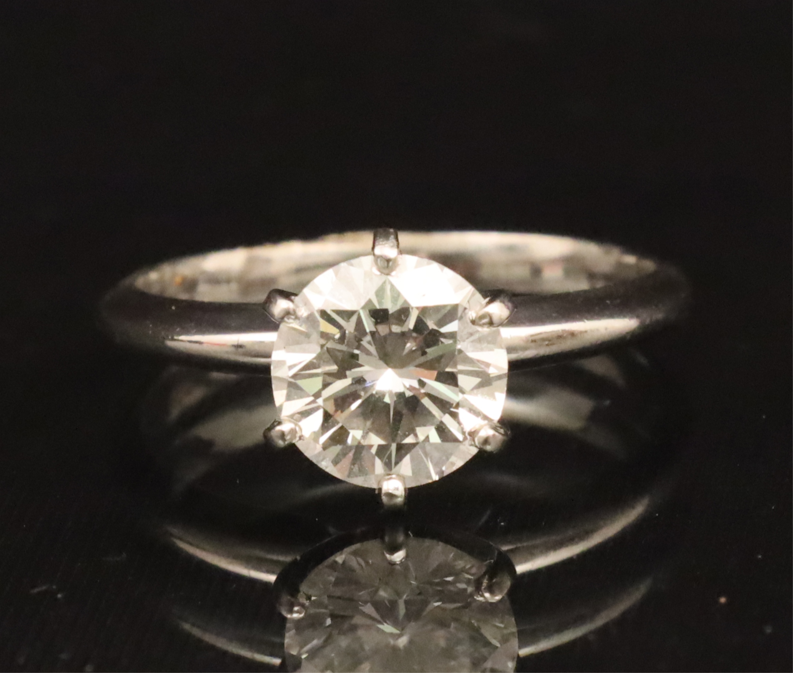 Appraisal: CT DIAMOND SOLITAIRE W GIA Platinum carat diamond solitaire lady's