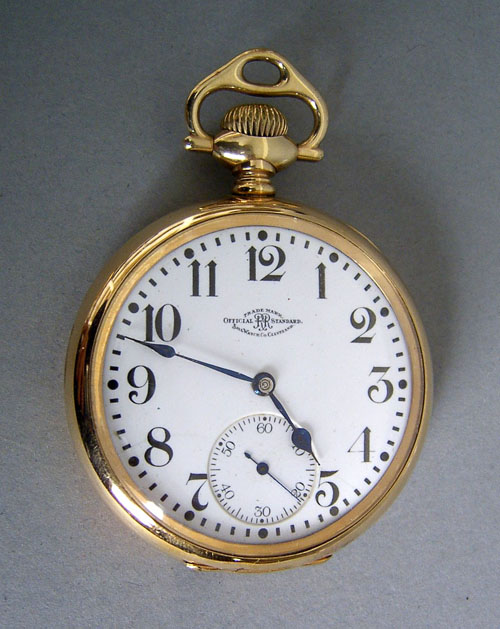 Appraisal: Ball Watch Co Cleveland -jewel gold Railroad pocket watch with