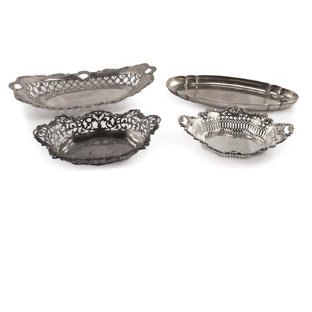 Appraisal: Group of Four Silver Bread Trays Estimate -