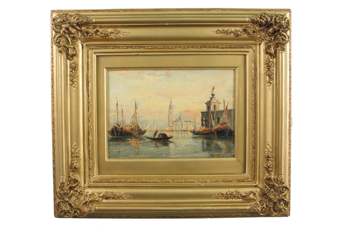 Appraisal: ITALIAN SCHOOL late th century Oil on panel A Venice