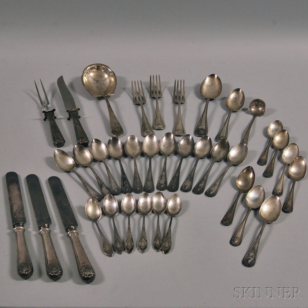 Appraisal: Group of Assorted Sterling Silver Flatware including three Whiting Bead