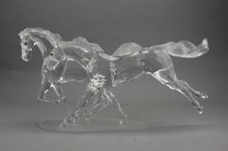 Appraisal: Swarovski Crystal Horses on Base Swarovski Crystal Horses on Base