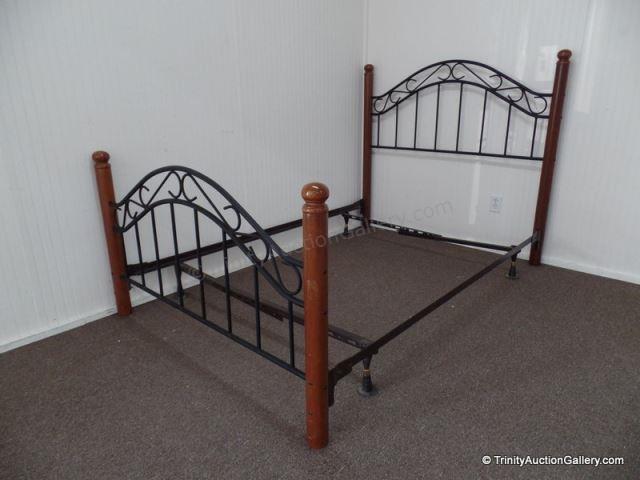 Appraisal: Iron Wood Post Full Size Bed Tradition style and design