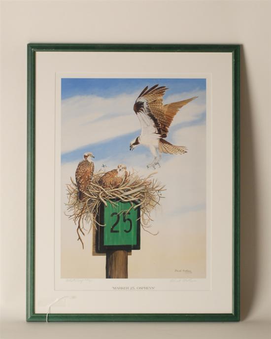 Appraisal: Christi Mathews Marker Ospreys Print marked artist proof dated pencil