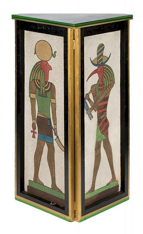 Appraisal: Two Egyptian Side Tables Virgil Virgil Harris Mulkey Two Egyptian