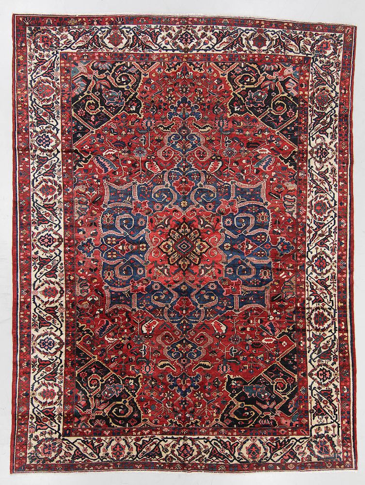 Appraisal: Semi-Antique Baktiari Rug Persia ' '' x ' '' Semi-Antique