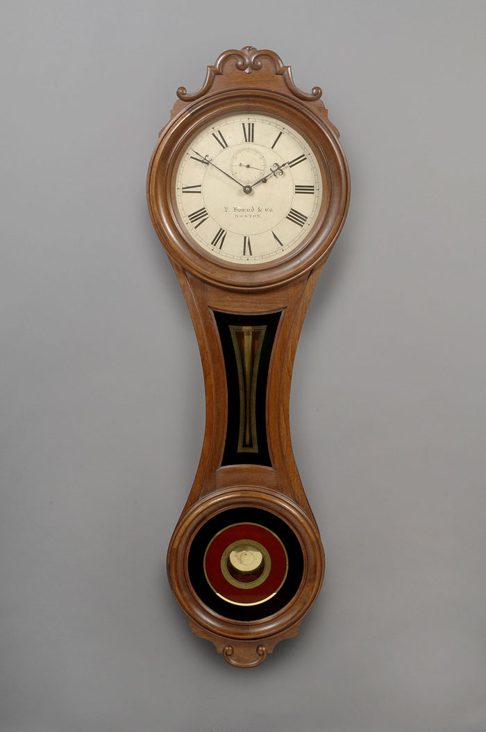 Appraisal: WALNUT quot FIGURE EIGHT quot NUMBER REGULATOR CLOCK E HOWARD