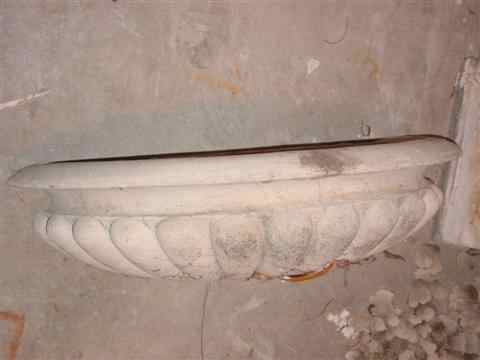 Appraisal: CLASSICAL CARVED STONE WALL LOBED BOWL h w d in