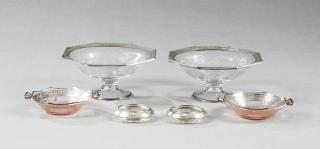 Appraisal: Six Pieces consisting of a pair of sterling mounte Six