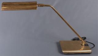 Appraisal: Koch Lowy OMI Brass Gooseneck Desk Lamp Mid Century modern