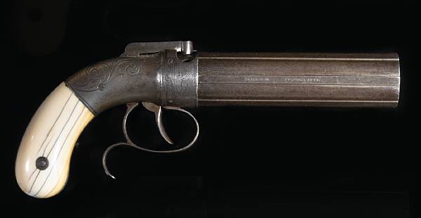 Appraisal: An Allen amp Thurber dragoon pepperbox pistol Serial no caliber