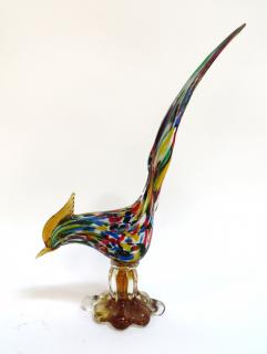 Appraisal: Multi Colored Glass Rooster Multi Colored Glass Rooster Hand blown