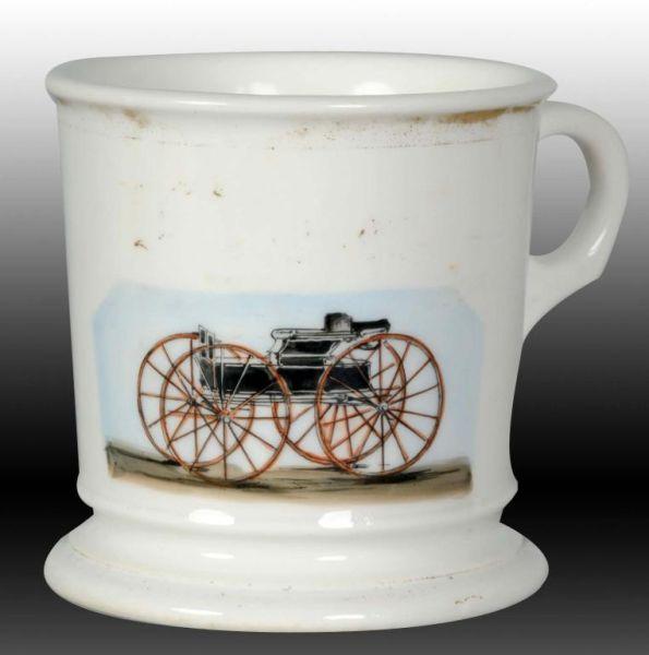 Appraisal: Occupational Shaving Mug Carriage- No Name Description V D Porcelain