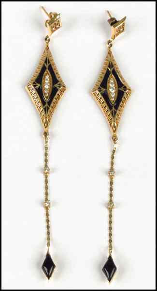 Appraisal: PAIR OF ERTE 'HARLEQUIN' EARRINGS Comprised of karat yellow gold