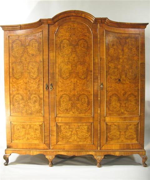 Appraisal: QUEEN ANNE STYLE WALNUT ARMOIRE h w d in