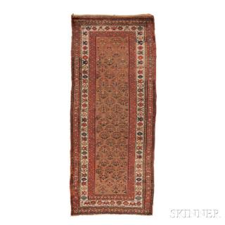 Appraisal: Kurdish Long Rug Western Iran c ft in x ft