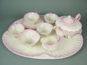 Appraisal: Belleek 'Neptune' tea service comprising tray cm wide tea pot