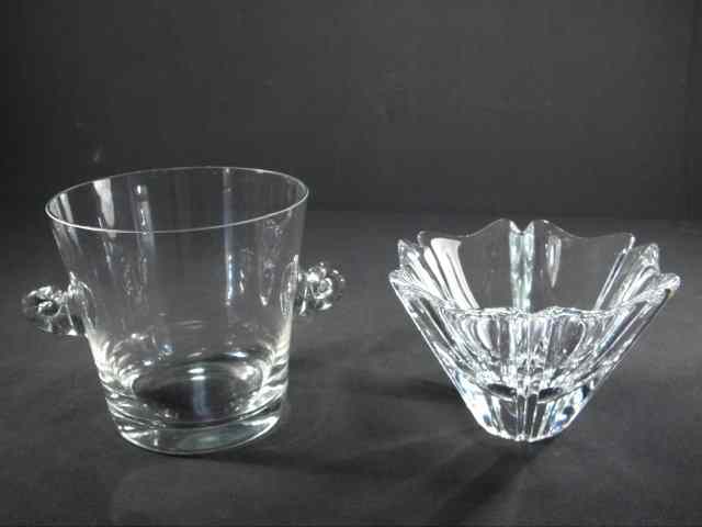 Appraisal: A Tiffany Co crystal handled ice bucket along with a