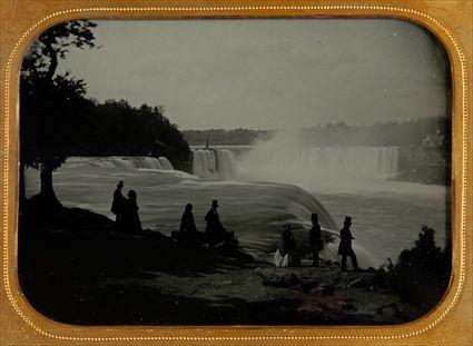 Appraisal: PLATT D BABBITT - NIAGARA FALLS Ambrotype half plate in