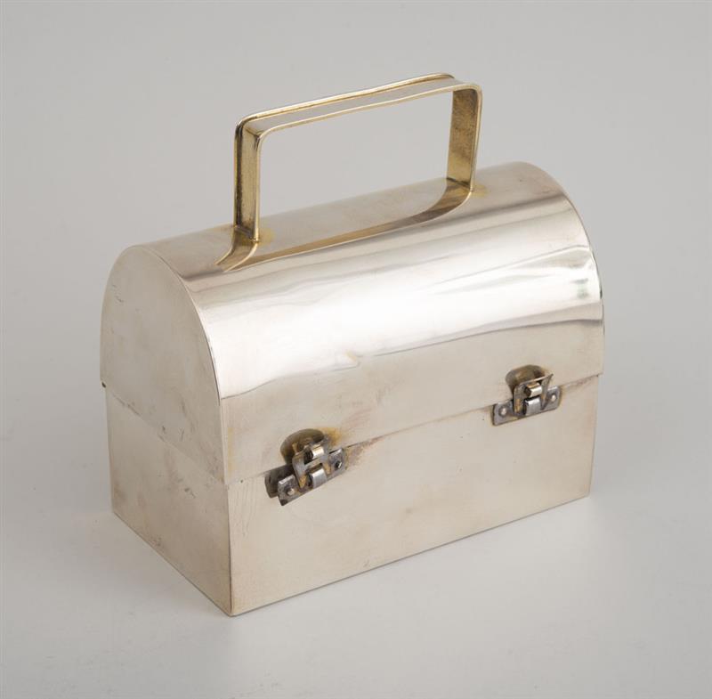 Appraisal: CARTIER STERLING SILVER LUNCH BOX WITH VELVET LINER x in