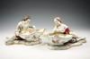 Appraisal: PAIR FIGURAL BOWLS - Two Large German Porcelain Figures of